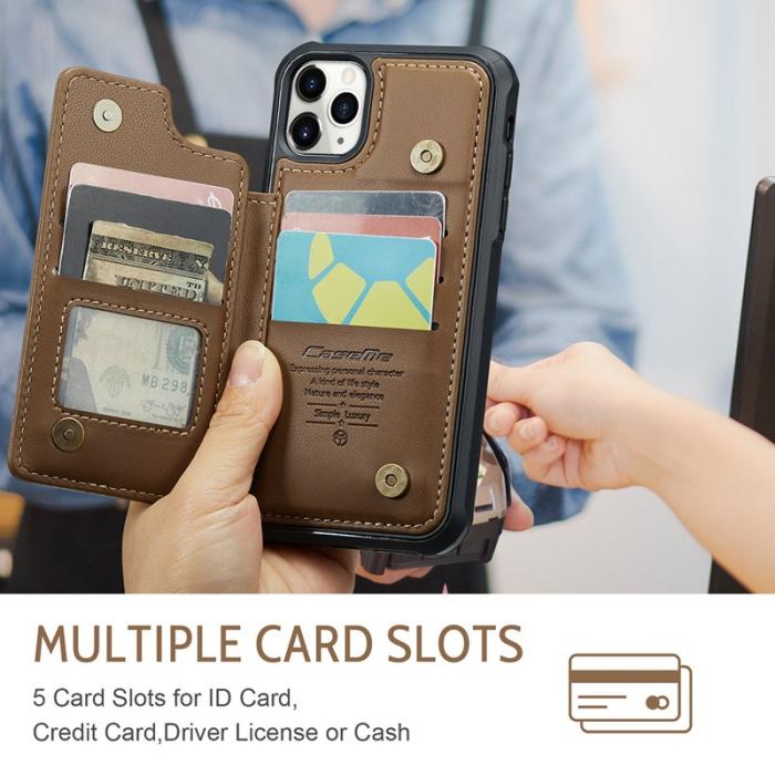 Caseme - CASEME C22 iPhone 11 Pro Max Skal Läder med RFID - Brun