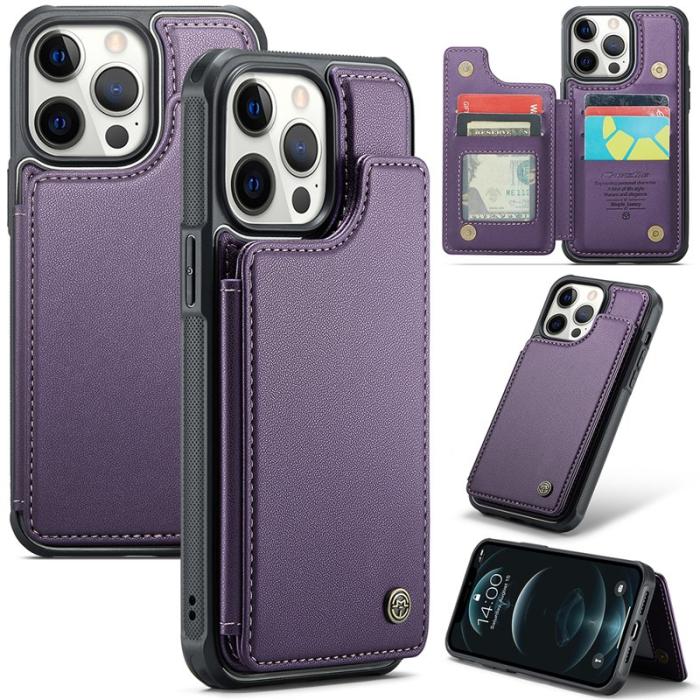 Caseme - CASEME C22 iPhone 12 Pro Max Skal Läder med RFID - Lila