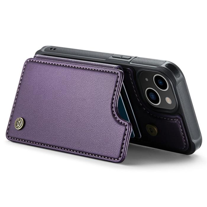 Caseme - CASEME C22 iPhone 13 Fodral Läder med RFID, Lila