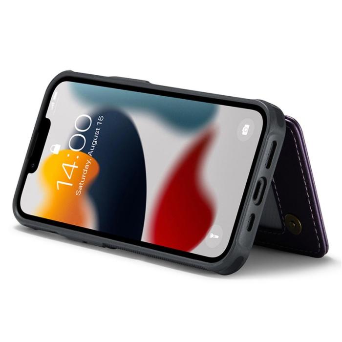 Caseme - CASEME C22 iPhone 13 Fodral Läder med RFID, Lila