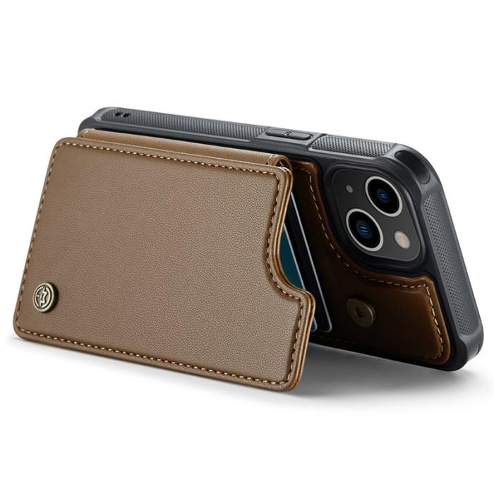 Caseme - CASEME C22 iPhone 13 Fodral Läder med RFID Skydd - Brun