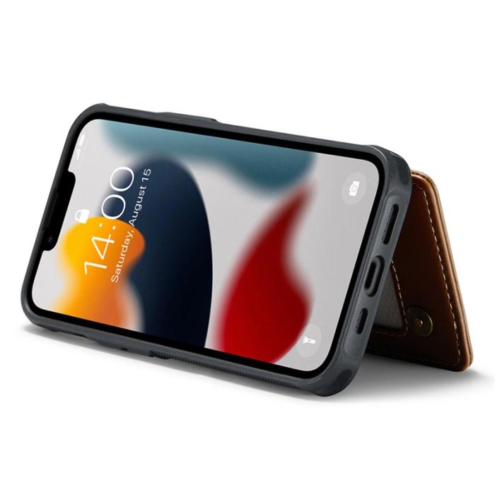 Caseme - CASEME C22 iPhone 13 Fodral Läder med RFID Skydd - Brun