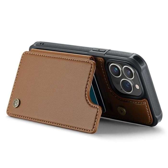 Caseme - CASEME C22 iPhone 13 Pro Fodral Läder med RFID - Brun