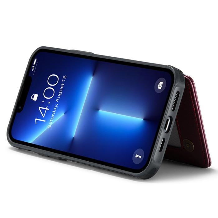 Caseme - CASEME C22 iPhone 13 Pro Fodral Läder med RFID - Röd