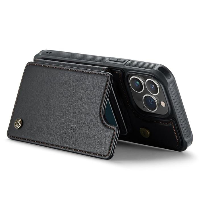 Caseme - CASEME C22 iPhone 13 Pro Fodral Läder med RFID - Svart
