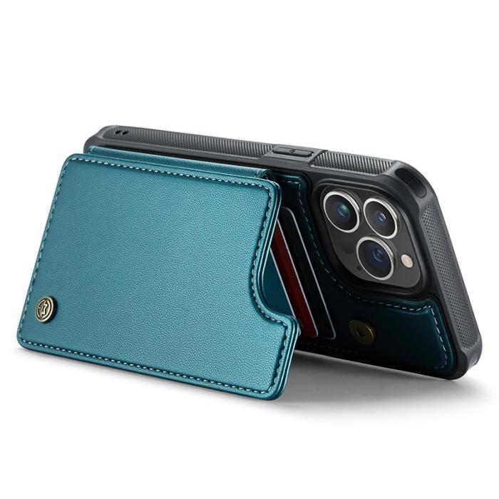 Caseme - CASEME C22 iPhone 13 Pro Max Fodral Läder med RFID Grön