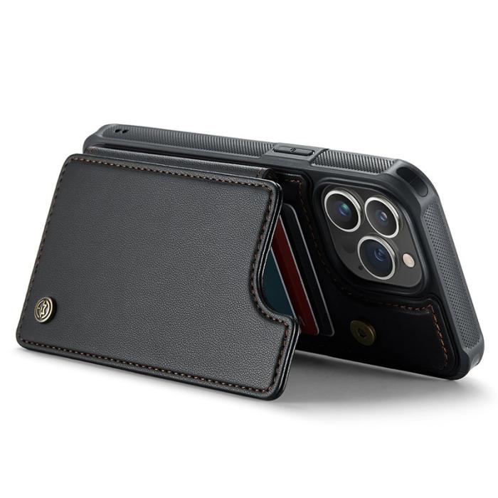 Caseme - CASEME C22 iPhone 13 Pro Max Fodral Läder med RFID - Svart