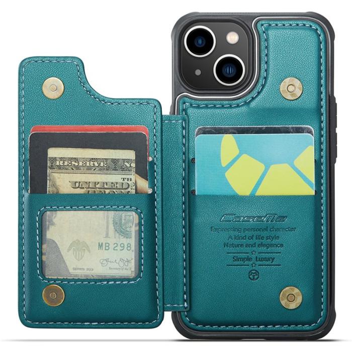 Caseme - CASEME C22 iPhone 13 Skal i Läder med RFID, Grön