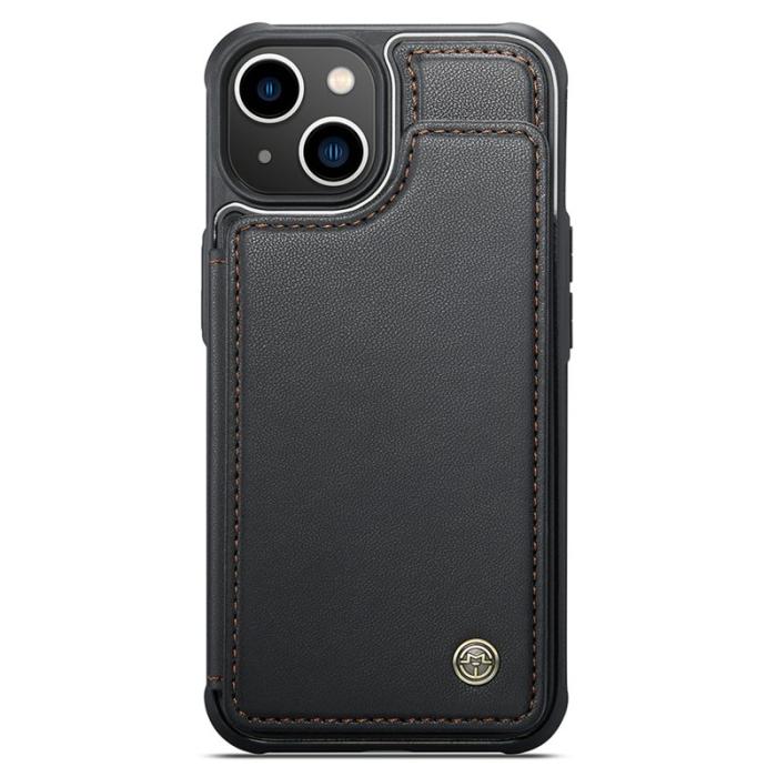 Caseme - CASEME C22 iPhone 13 Skal i Läder med RFID, Svart