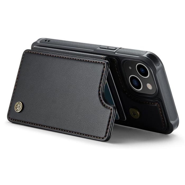 Caseme - CASEME C22 iPhone 13 Skal i Läder med RFID, Svart
