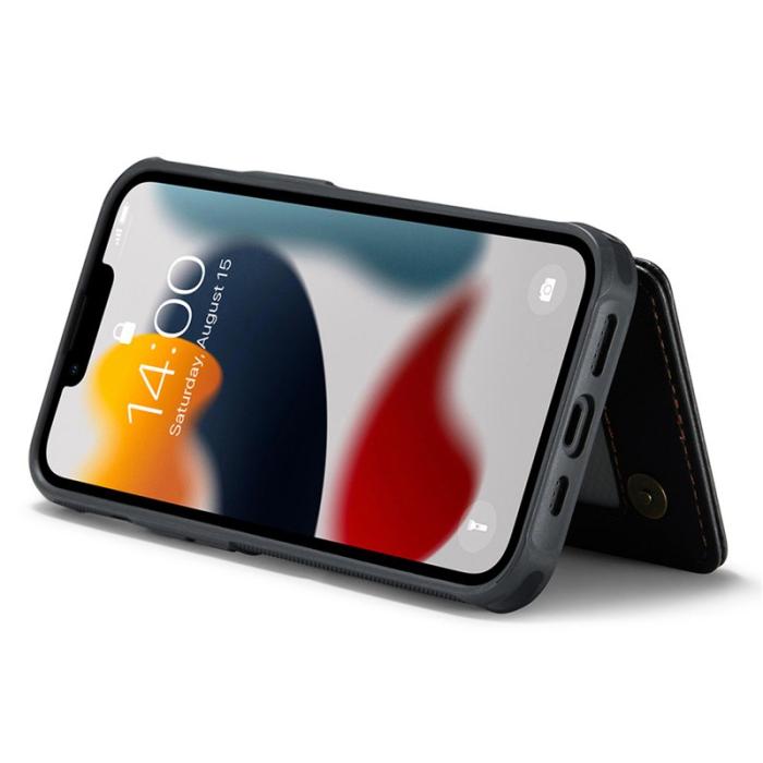 Caseme - CASEME C22 iPhone 13 Skal i Läder med RFID, Svart