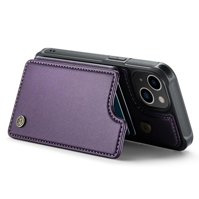 Caseme - CASEME C22 iPhone 14 Fodral Läder med RFID, Lila