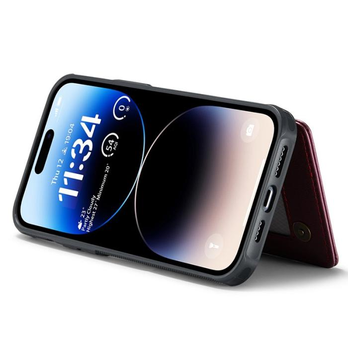 Caseme - CASEME C22 iPhone 14 Pro Fodral Läder med RFID - Röd