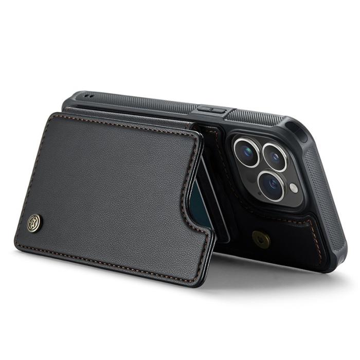 Caseme - CASEME C22 iPhone 14 Pro Fodral Läder med RFID - Svart