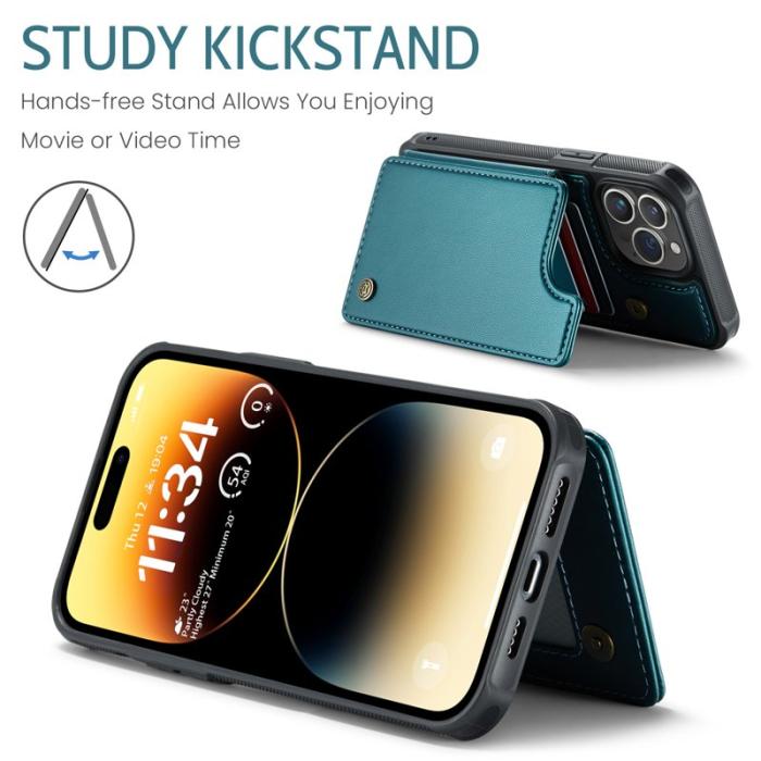 Caseme - CASEME C22 iPhone 14 Pro Max Fodral Läder med RFID - Grön