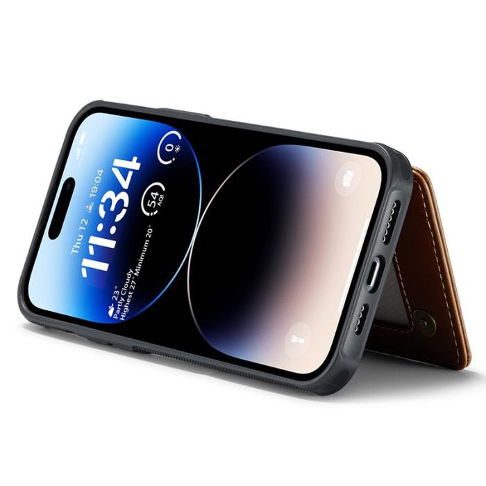 Caseme - CASEME C22 iPhone 14 Pro Skal i Läder med RFID - Brun