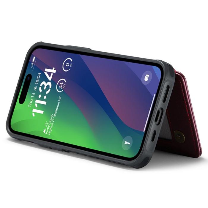 Caseme - CASEME C22 iPhone 15 Fodral Läder med RFID, Brun