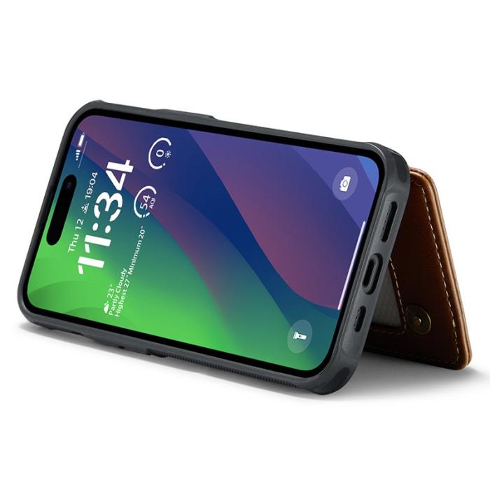 Caseme - CASEME C22 iPhone 15 Fodral Läder med RFID Kortfack - Röd