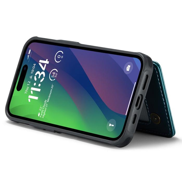 Caseme - CASEME C22 iPhone 15 Plus Fodral Läder med RFID Grön