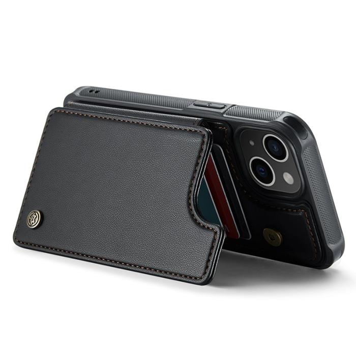 Caseme - CASEME C22 iPhone 15 Plus Fodral Läder med RFID - Svart