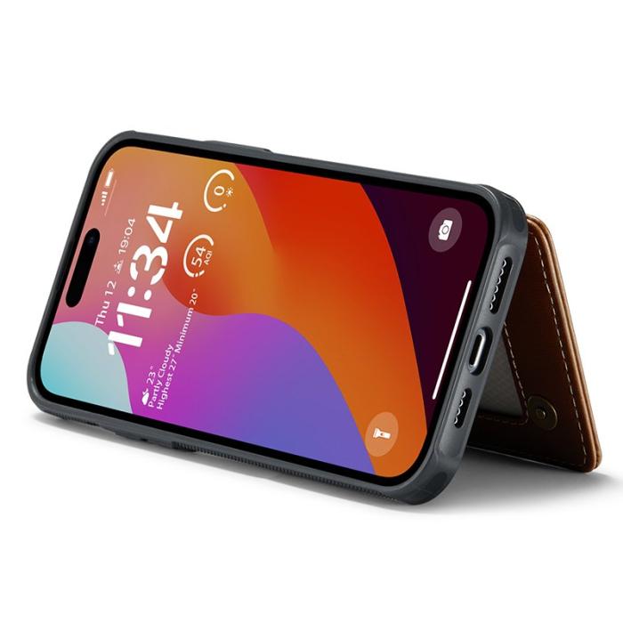 Caseme - CASEME C22 iPhone 15 Pro Fodral Läder med RFID - Brun