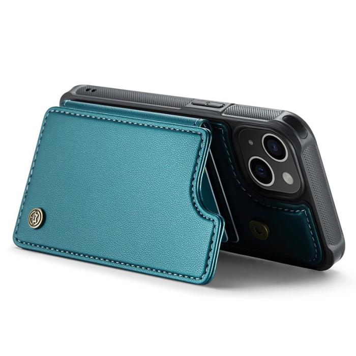 Caseme - CASEME C22 iPhone 15 Skal i Läder med RFID, Grön