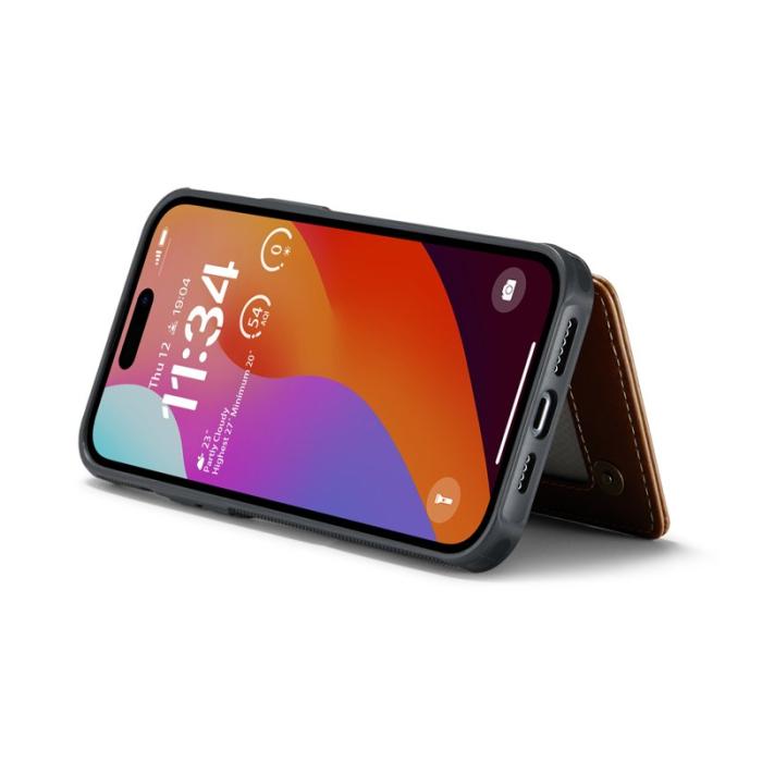 Caseme - CASEME C22 iPhone 16 Pro Fodral Läder med RFID - Brun