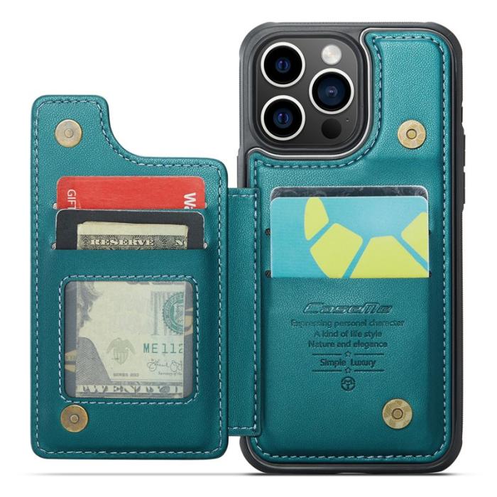 Caseme - CASEME C22 iPhone 16 Pro Fodral Läder med RFID Grön