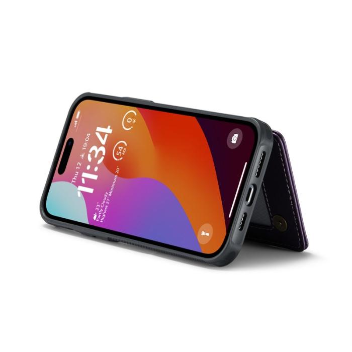 Caseme - CASEME C22 iPhone 16 Pro Fodral Läder med RFID - Lila