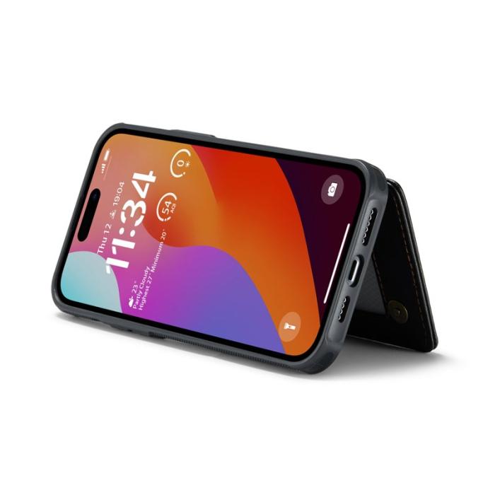 Caseme - CASEME C22 iPhone 16 Pro Fodral Läder med RFID - Svart