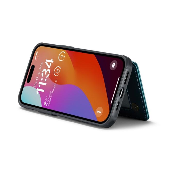 Caseme - CASEME C22 iPhone 16 Pro Max Fodral Läder RFID Grön