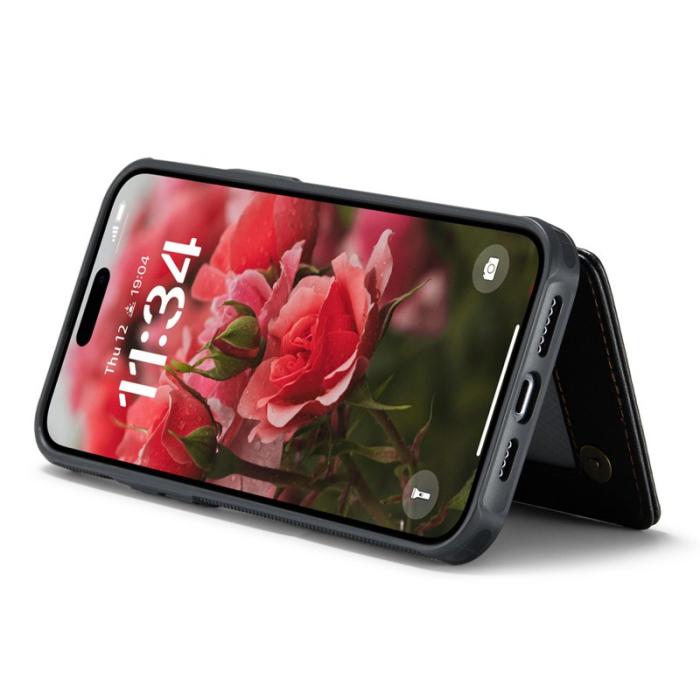 Caseme - CASEME C22 iPhone 16 Skal i Läder med RFID, Svart