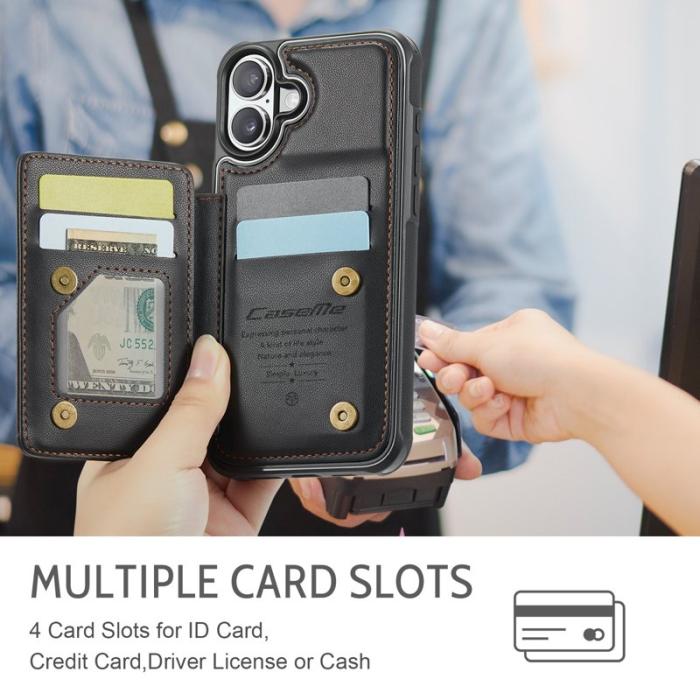 Caseme - CASEME C22 iPhone 17 Fodral med RFID Skydd - Svart