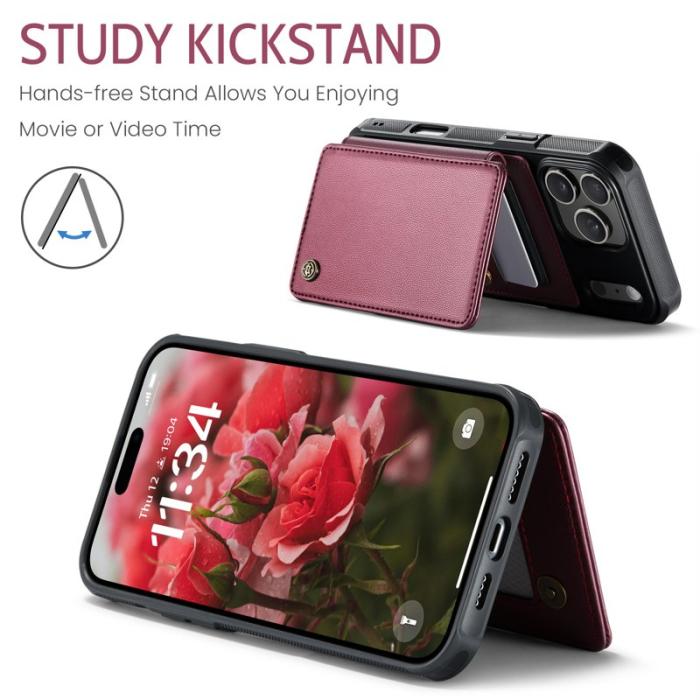 Caseme - CASEME C22 iPhone 17 Pro Fodral med RFID Skydd Röd