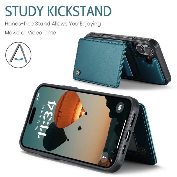 Caseme - CASEME C22 iPhone 17 Skal med RFID Skydd 5 Kort Grön