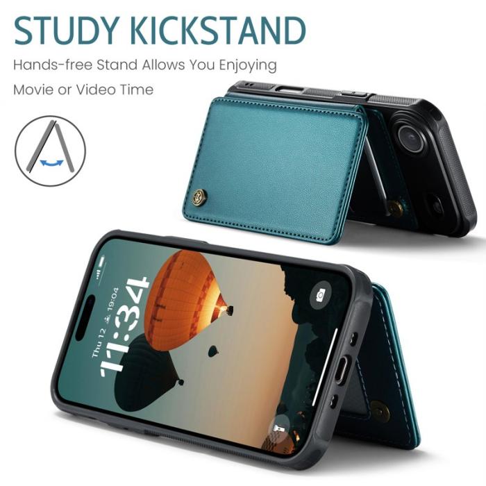 Caseme - CASEME C22 iPhone Air Skal med RFID Skydd 5 Kort Grön