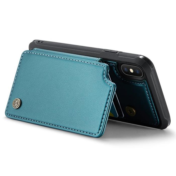 Caseme - CASEME C22 iPhone X/XS Fodral Läder med RFID, Grön