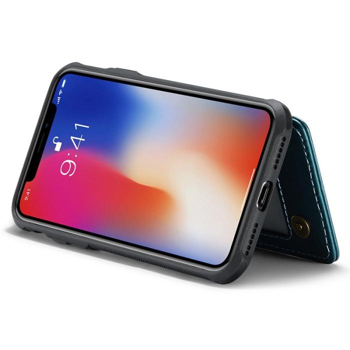 Caseme - CASEME C22 iPhone X/XS Fodral Läder med RFID, Grön