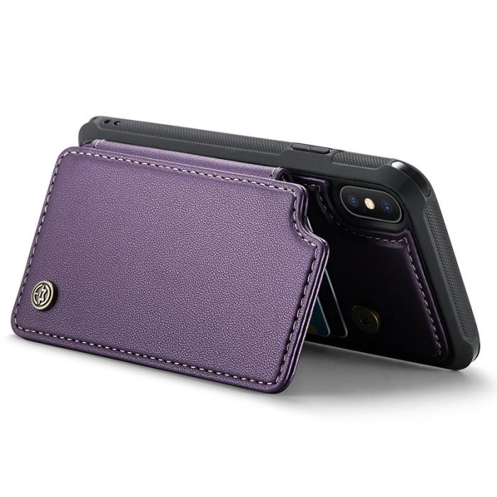 Caseme - CASEME C22 iPhone X/XS Fodral Läder med RFID - Lila