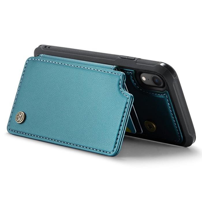 Caseme - CASEME C22 iPhone XR Fodral Läder med RFID Kortfack - Grön