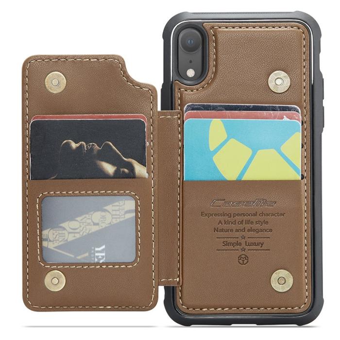 Caseme - CASEME C22 iPhone XR Fodral Läder med RFID Skydd - Brun