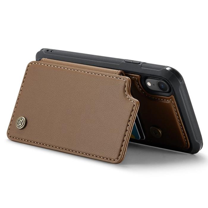 Caseme - CASEME C22 iPhone XR Fodral Läder med RFID Skydd - Brun