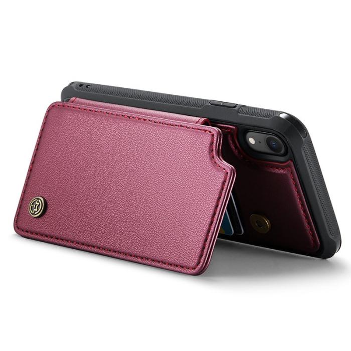 Caseme - CASEME C22 iPhone XR Fodral Läder med RFID Skydd - Röd
