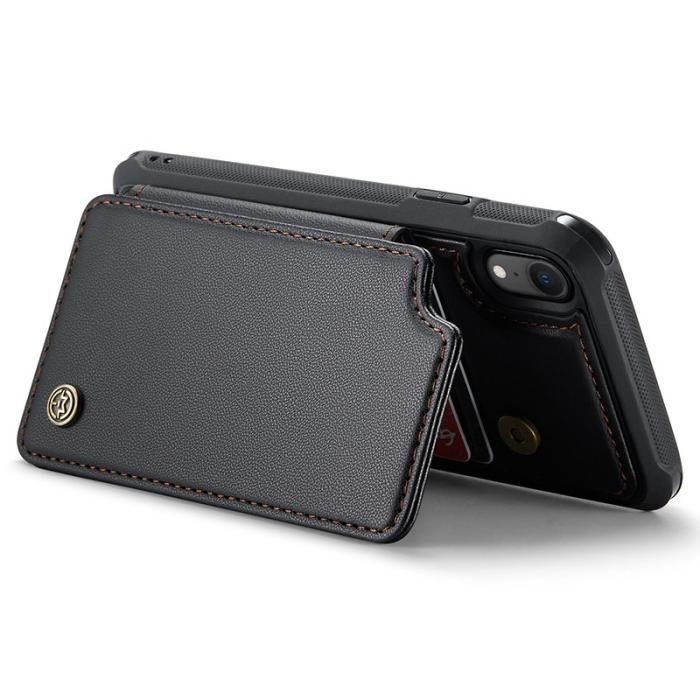 Caseme - CASEME C22 iPhone XR Fodral Läder med RFID Skydd - Svart