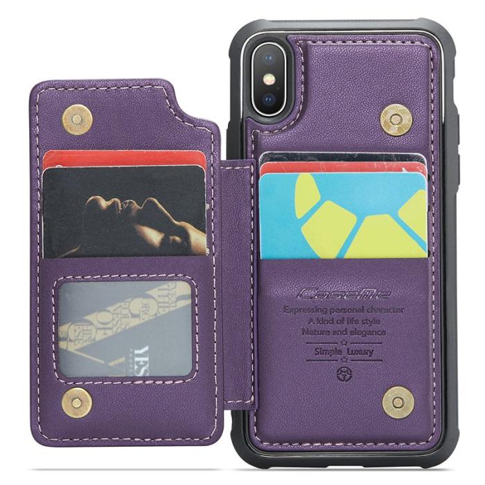 Caseme - CASEME C22 iPhone XS Max Fodral Läder med RFID - Lila