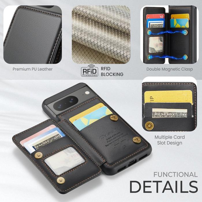 Caseme - CASEME C22 Mobilskal till Google Pixel 8 i läder - Svart