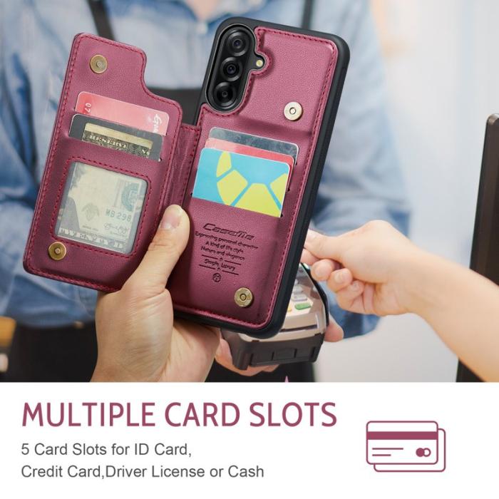 Caseme - CASEME C22 Samsung Galaxy A56 5G Skal med RFID, Röd