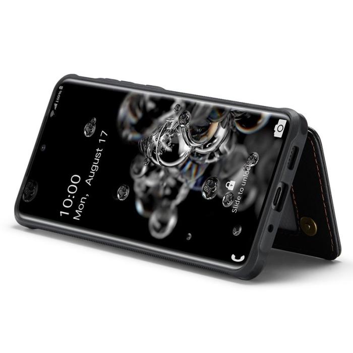 Caseme - CASEME C22 Samsung Galaxy S20 Ultra Fodral Läder Svart