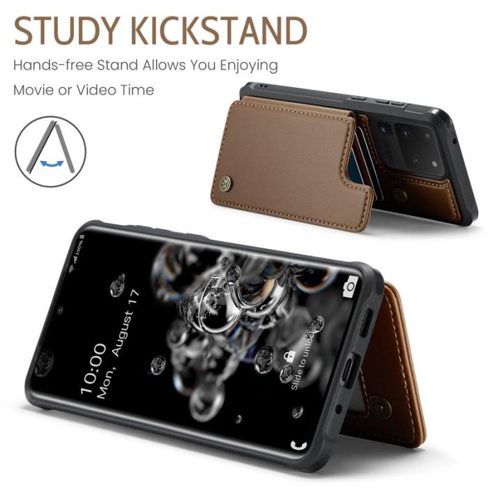 Caseme - CASEME C22 Samsung Galaxy S20 Ultra Fodral Läderbrun