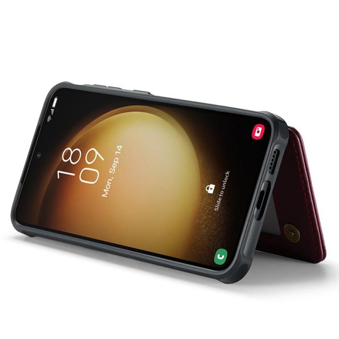 Caseme - CASEME C22 Samsung Galaxy S22+ Fodral i läder med RFID - Röd